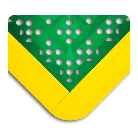 Tennesee Mat Co Wearwell F.I.T. Emergency Eyewash Kit 5/8in Thick 2.25' x 2.5' Green/Yellow Edging 546.58x27x30GNYL